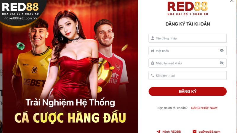 Cần đăng ký tài khoản RED88 để bắt đầu tham gia cá cược