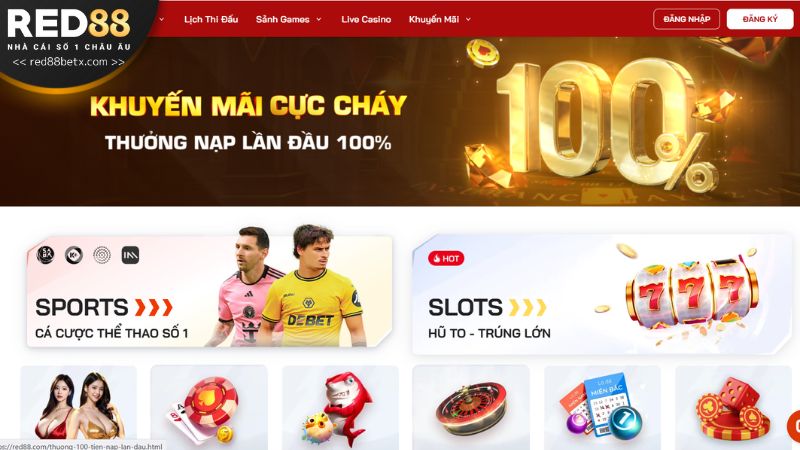 Người chơi sẽ nhận ưu đãi lên đến 100% khi nạp tiền lần đầu