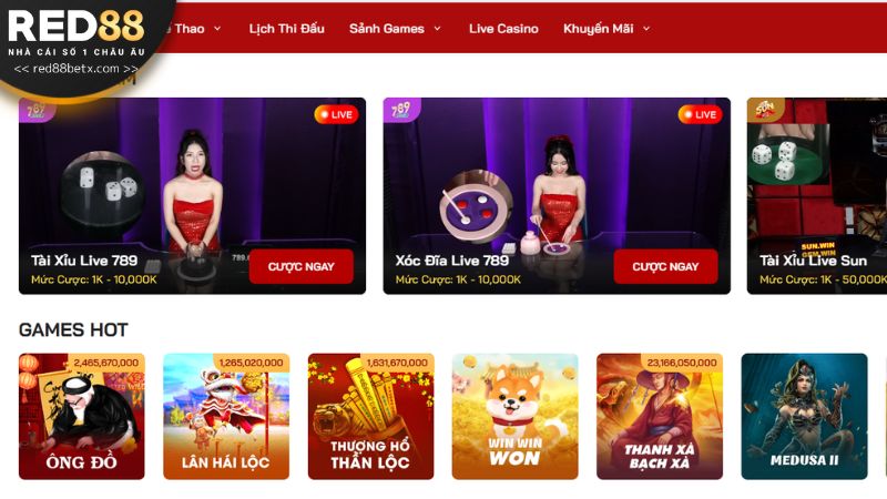 Sảnh Casino trực tuyến áp dụng công nghệ hiện đại, sắc nét
